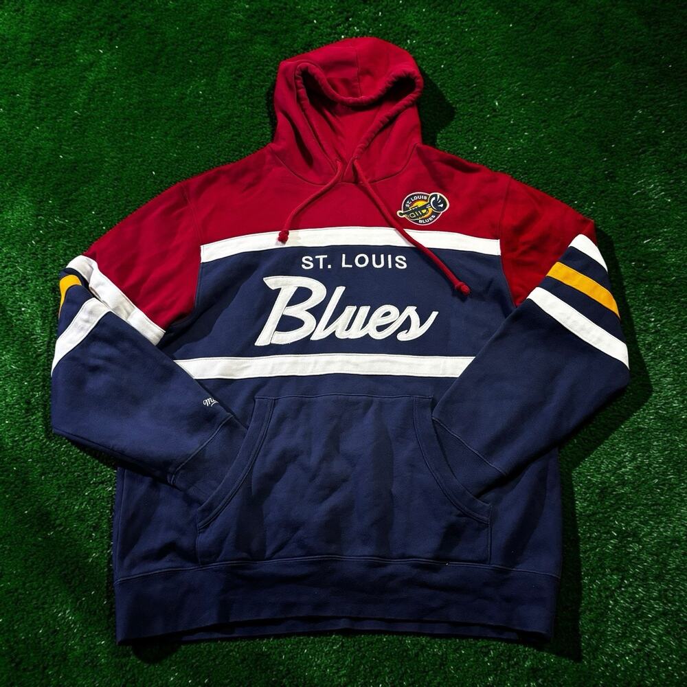 Mitchell & Ness St Louis Blues Head Coach Hoodie Men’s Large Vintage NHL